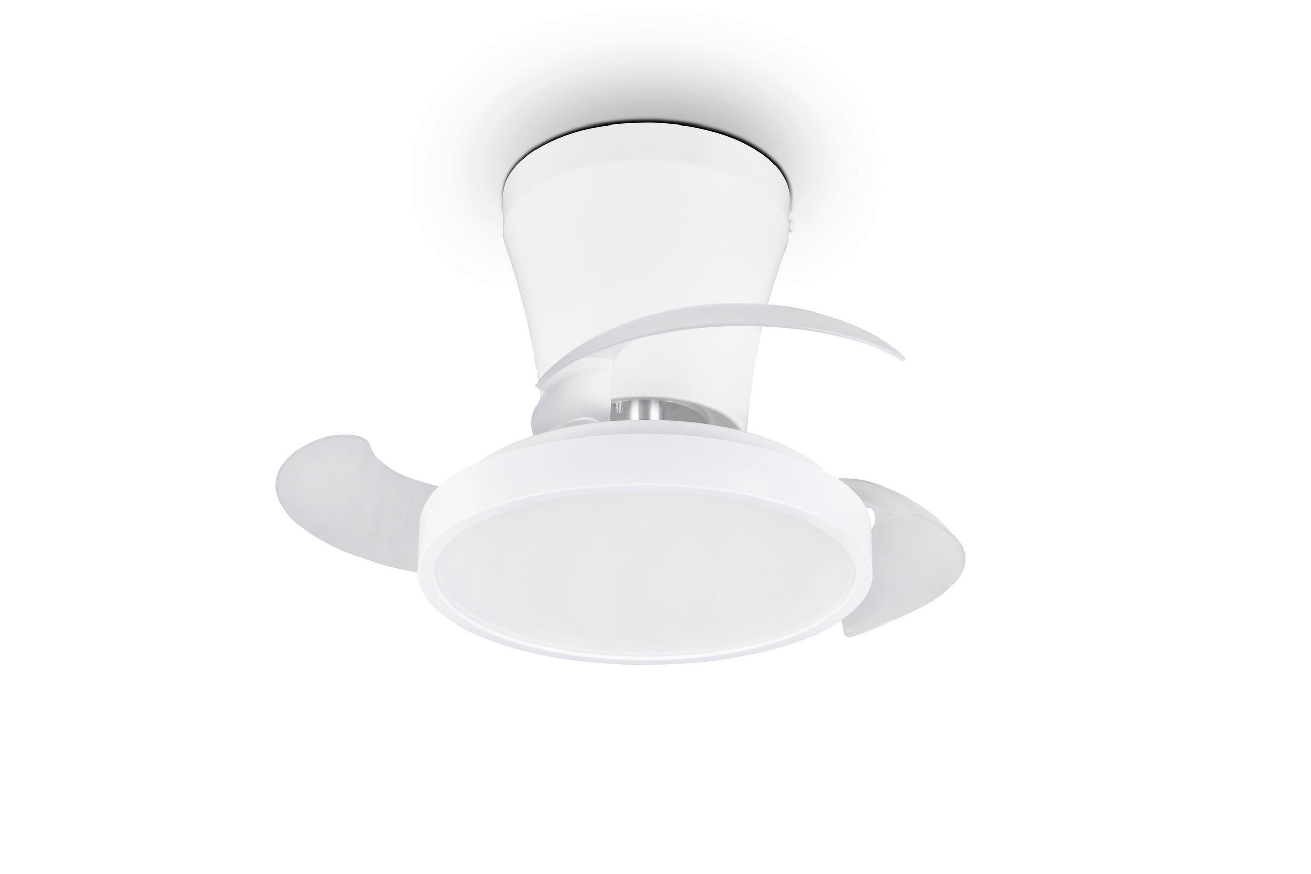 DECKENVENTILATOR - Klar/Weiß, Design, Kunststoff/Metall (30/2cm)