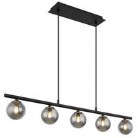 ZÁVĚSNÉ SVÍTIDLO, 90/10/120 cm  - černá/barvy mosazi, Basics, kov/sklo (90/10/120cm) - Globo