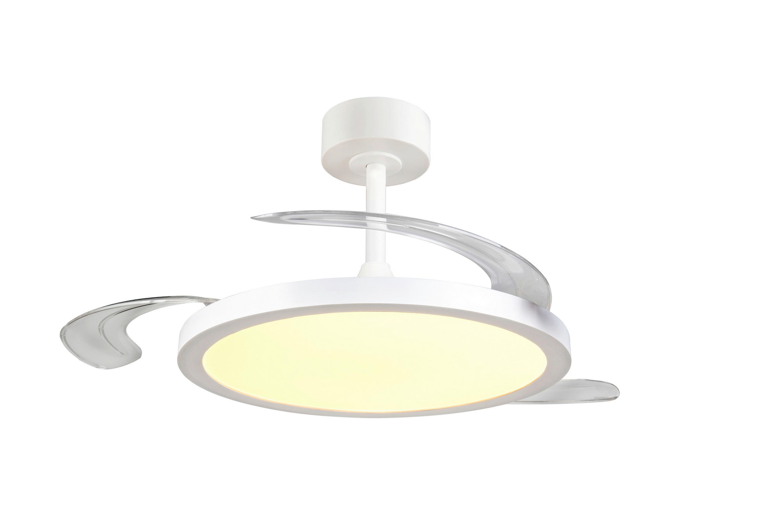 DECKENVENTILATOR 107/35 cm   - Transparent/Weiß, KONVENTIONELL, Kunststoff/Metall (107/35cm)