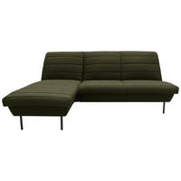 ECKSOFA Looks IX Grün Webstoff  - Schwarz/Grün, Design, Textil/Metall (168/214cm) - LOOKS by W.Joop