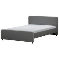 POLSTERBETT 180/200 cm  in Dunkelgrau  - Dunkelgrau/Schwarz, KONVENTIONELL, Holz/Textil (180/200cm) - Boxxx