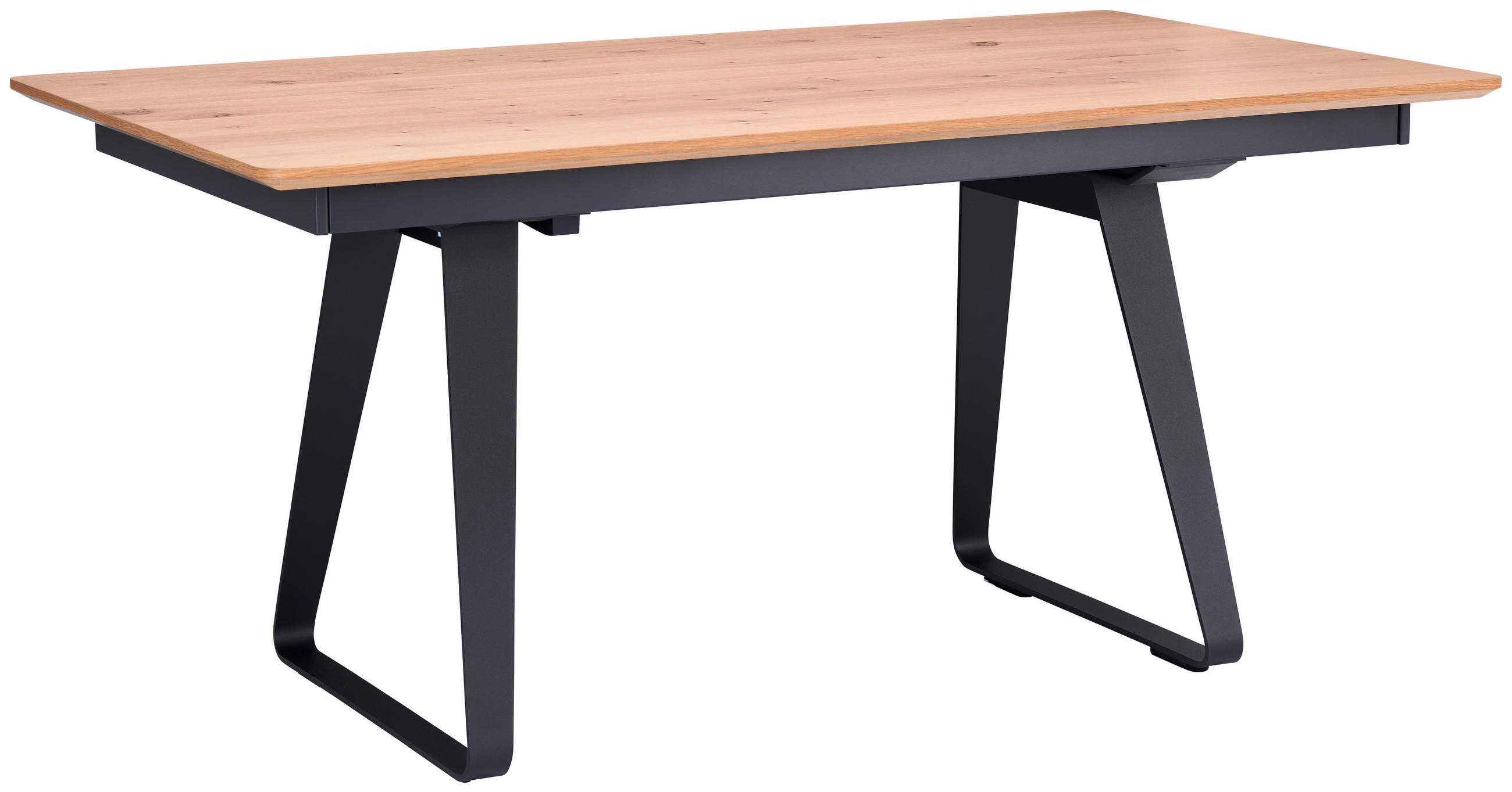 ESSTISCH in Holz, Metall 160/90/75 cm  - Wildeiche/Anthrazit, Design, Holz/Metall (160/90/75cm) - Venjakob