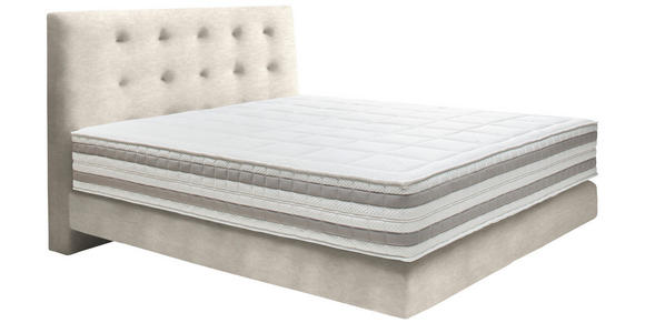 BOXSPRINGBETT 160/200 cm  in Creme  - Creme, KONVENTIONELL, Holz/Textil (160/200cm) - Dieter Knoll