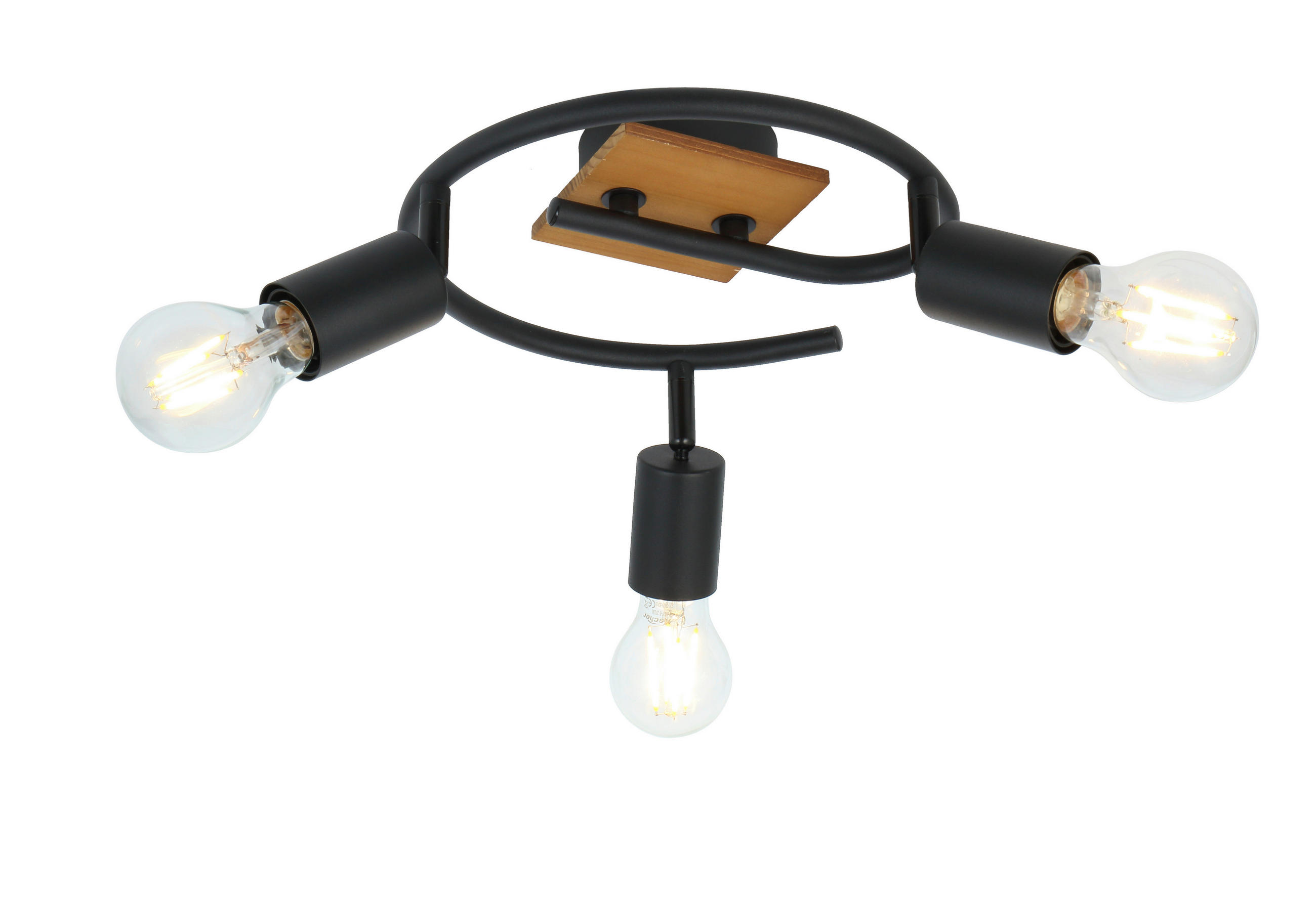 STRAHLER 25/14 cm   - Schwarz/Braun, Basics, Holz/Metall (25/14cm) - Globo