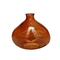 DEKOVASE  - Bernsteinfarben, Basics, Glas (14,5/12,5cm)