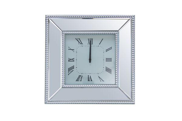 ZIDNI SAT   50,5/50,5/5 cm       - srebrna, Dizajnerski, staklo/pločasti materijal (50,5/50,5/5cm) - Xora
