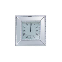 ZIDNI SAT   50,5/50,5/5 cm       - srebrna, Dizajnerski, staklo/pločasti materijal (50,5/50,5/5cm) - Xora
