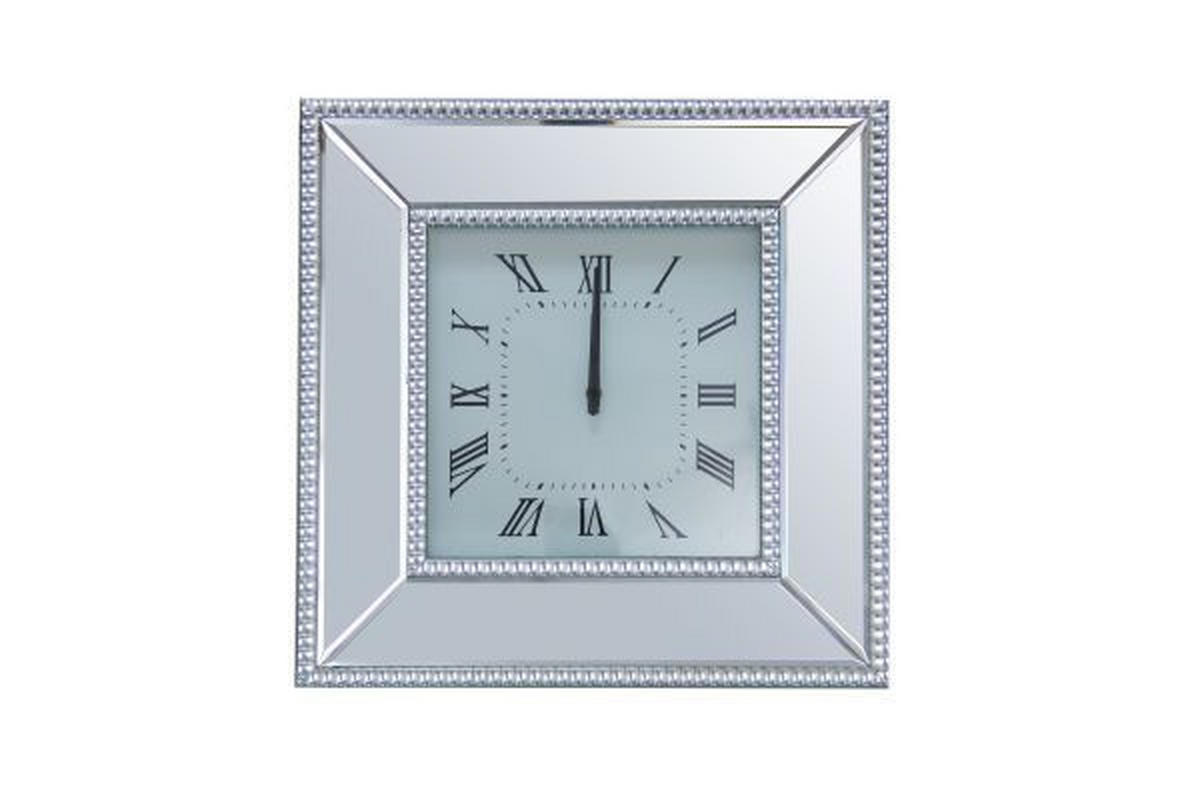 ZIDNI SAT   50,5/50,5/5 cm       - srebrna, Dizajnerski, staklo/pločasti materijal (50,5/50,5/5cm) - Xora