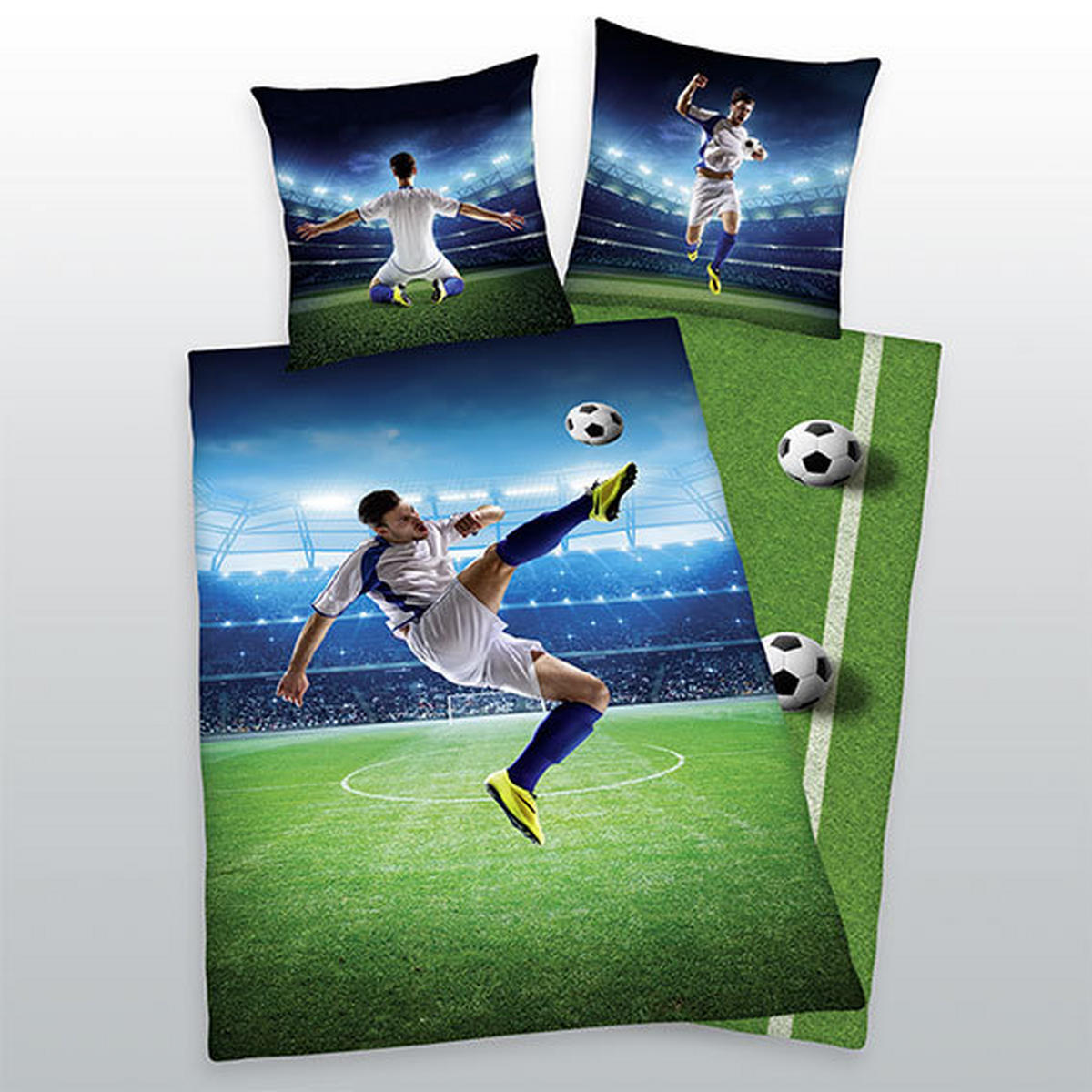 JUGENDBETTWÄSCHE Fußball Renforcé  - Multicolor, Basics, Textil (135/200cm) - Herding