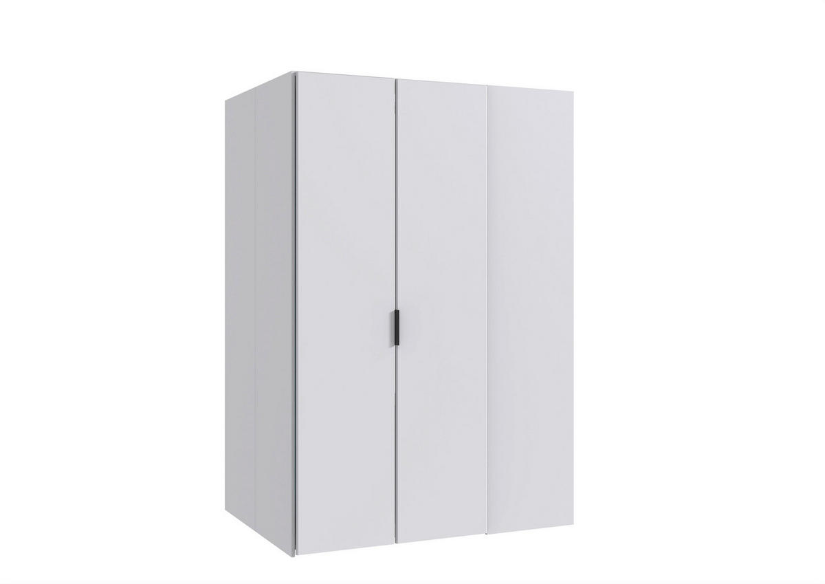 BEGEHBARER ECKSCHRANK in  - Weiss/Schwarz, Basics, Holzwerkstoff/Metall (135,2/197/97cm) - Boxxx