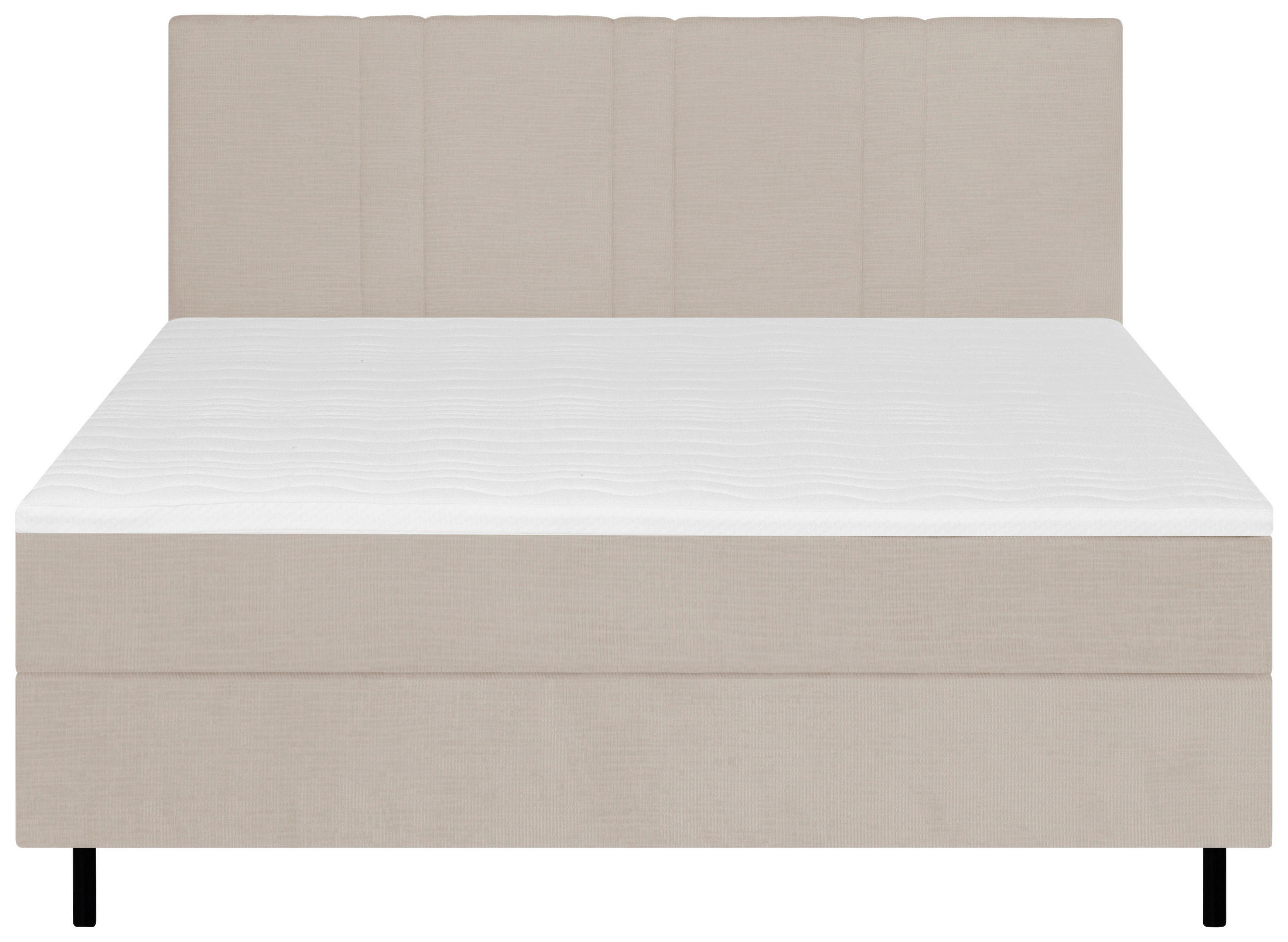 BOXSPRINGBETT 180/200 cm  in Perlmutt  - Perlmutt/Schwarz, Design, Holz/Textil (180/200cm) - Welnova