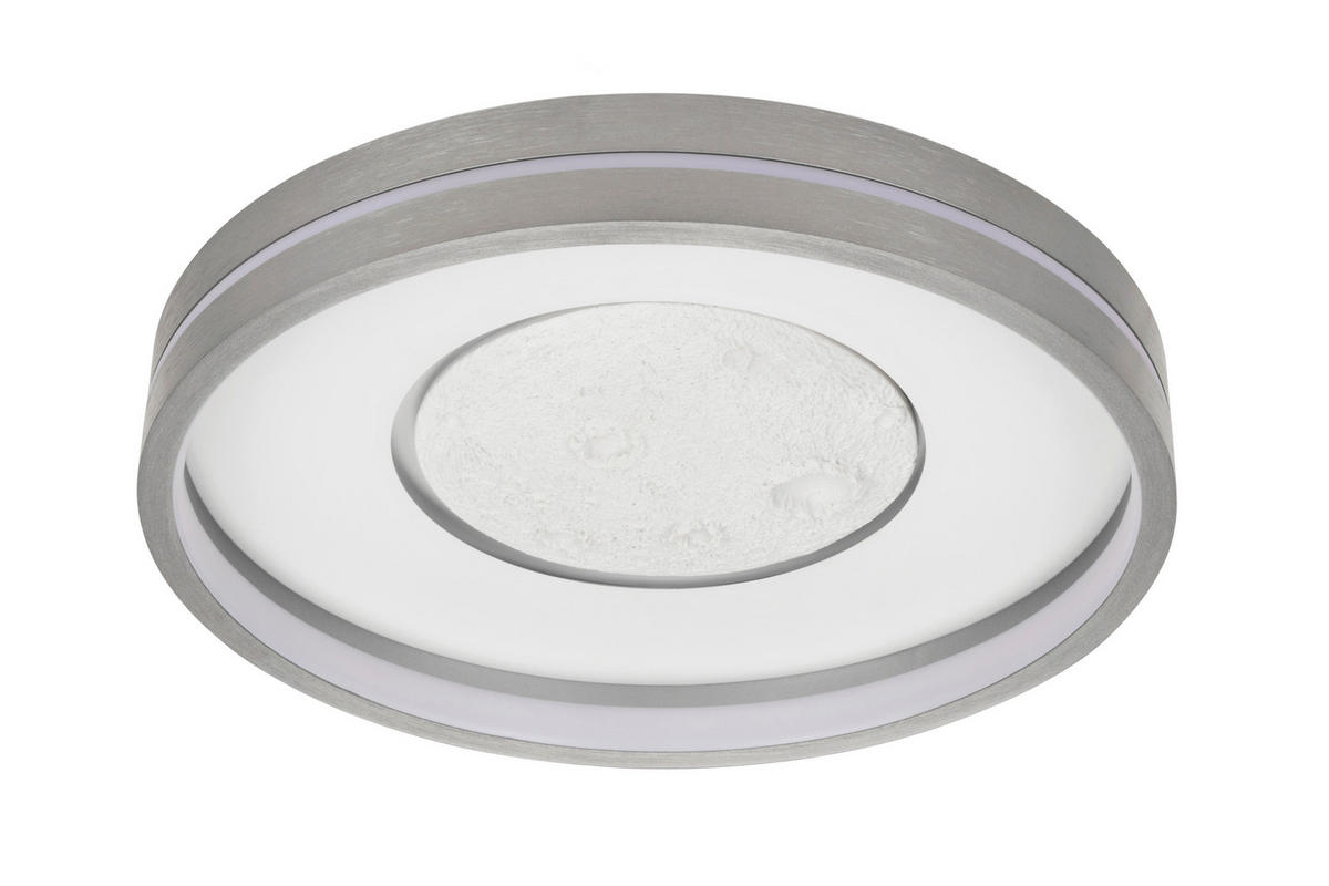 LED-DECKENLEUCHTE 38/8,5 cm   - Grau, Design, Metall (38/8,5cm) - Novel