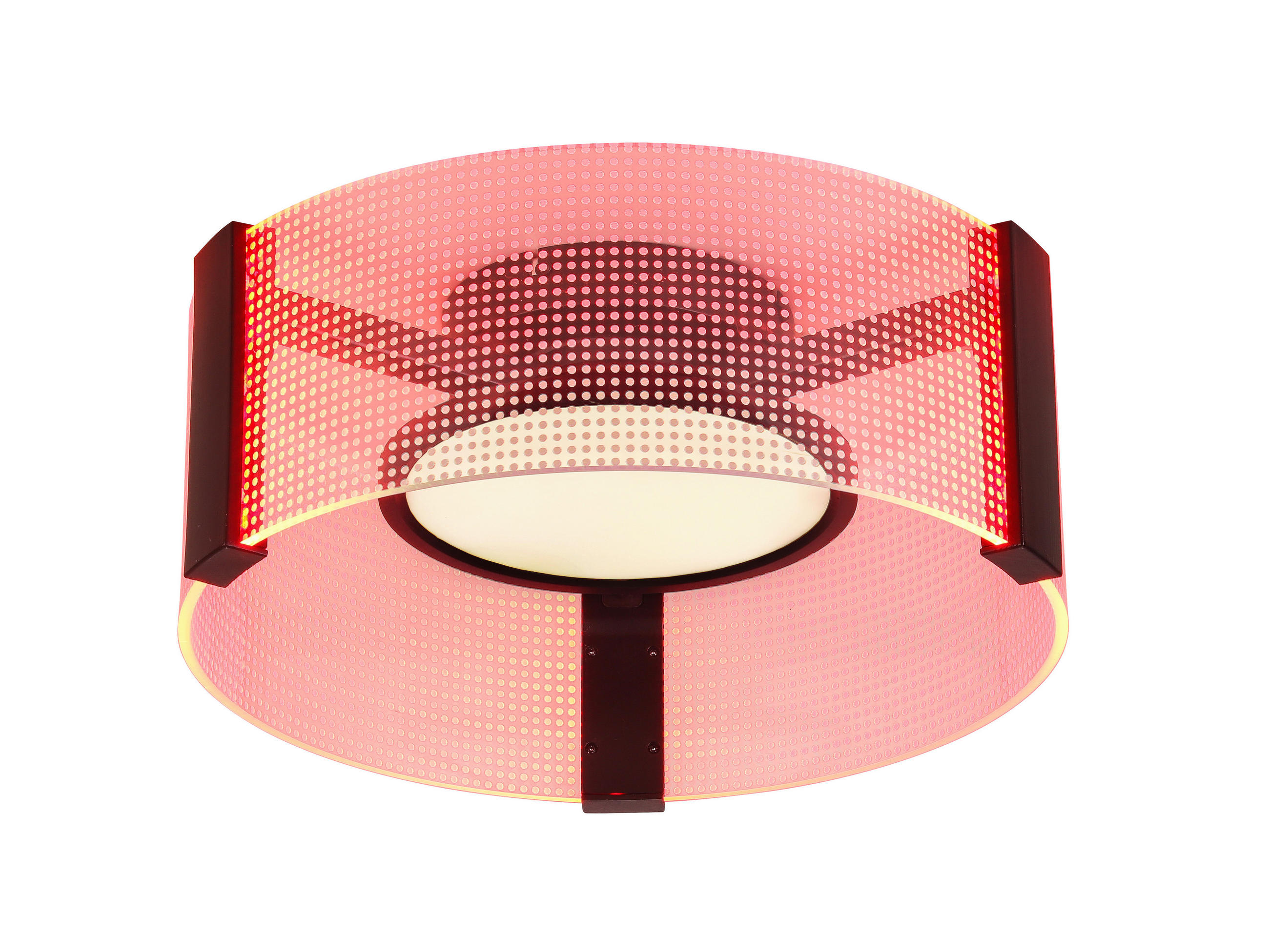 LED MENNYEZETI LÁMPA - áttetsző/fehér, Design, műanyag/fém (40/16.5cm) - Novel