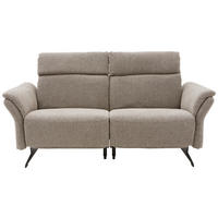 2-SITZER-SOFA Chenille Graubraun  - Graubraun/Schwarz, KONVENTIONELL, Textil/Metall (194/106/92cm) - Dieter Knoll