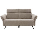 2-SITZER-SOFA Chenille Graubraun  - Graubraun/Schwarz, KONVENTIONELL, Textil/Metall (194/106/92cm) - Dieter Knoll