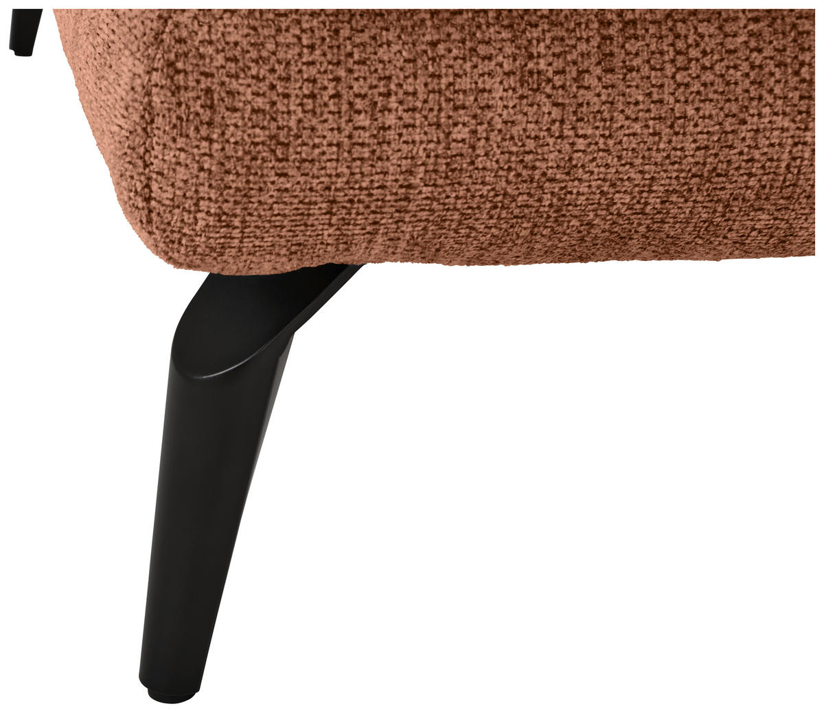 HÖRNSOFFA i flatväv rostfärgad  - svart/rostfärgad, Klassisk, metall/textil (294/176cm) - MID.YOU