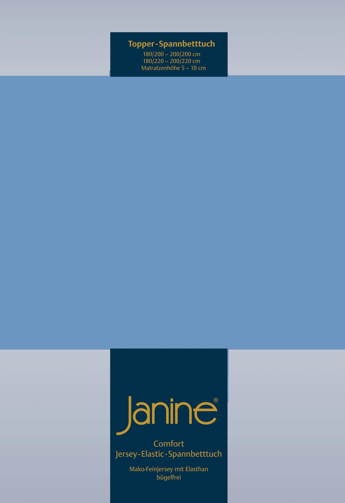 TOPPER-SPANNBETTTUCH Jersey  - Blau, Basics, Textil (200/200/10cm) - Janine