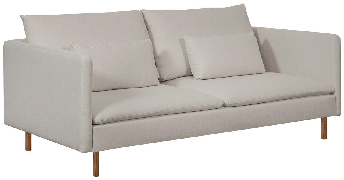 3-SITS SOFFA i beige  - beige/brun, Klassisk, trä/textil (185/84/98cm) - Best Price