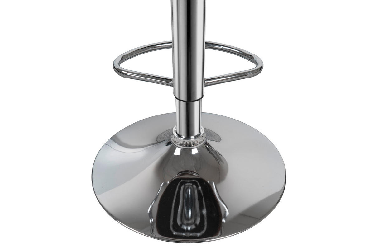 BARHOCKER-SET Schwarz Sitzfläche 360° drehbar, abwischbar  - Schwarz, MODERN, Metall (51,5/109/43cm) - Kayoom