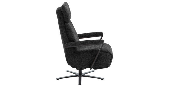 RELAXSESSEL in Textil Anthrazit - Anthrazit/Schwarz, Design, Textil/Metall (68/117/85cm) - Cantus