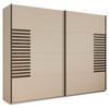 SCHWEBETÜRENSCHRANK 271/210/62 cm 2-türig Eiche dunkel, Champagner  - Eiche dunkel/Champagner, MODERN, Holzwerkstoff/Metall (271/210/62cm) - Rauch Möbel