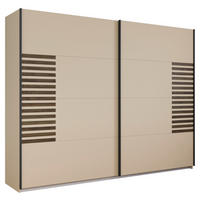 SCHWEBETÜRENSCHRANK 271/210/62 cm 2-türig Champagner, Eiche dunkel  - Eiche dunkel/Champagner, MODERN, Holzwerkstoff/Metall (271/210/62cm) - Rauch Möbel