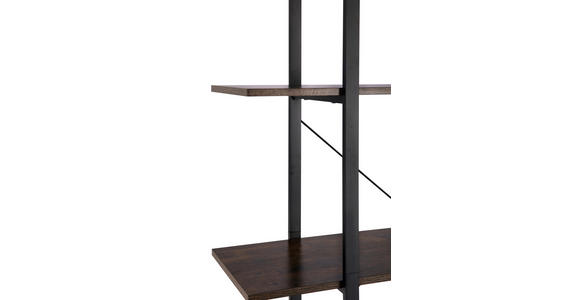 REGAL Naturfarben, Schwarz - Schwarz/Naturfarben, Trend, Holzwerkstoff/Metall (120/180/32cm) - Carryhome
