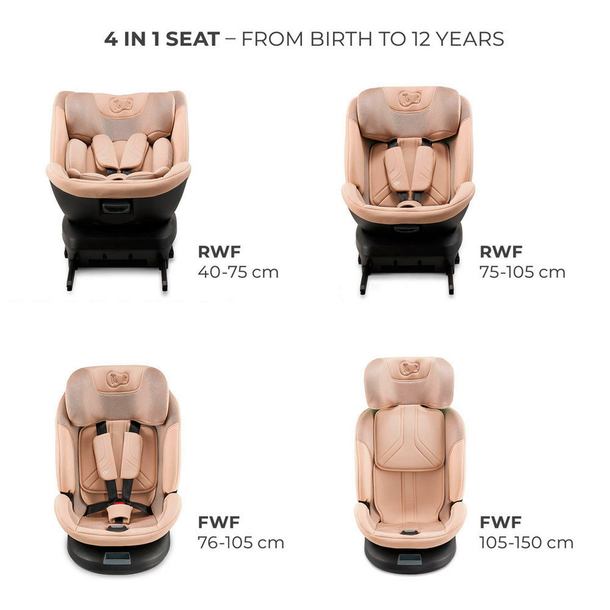 NOSILJKA ZA BEBE   - bež, Basics, tekstil/plastika (56/66/46cm) - kinderkraft