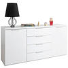 KOMODA   170/82/44 cm   bijela visoki sjaj  - bijela/bijela visoki sjaj, Moderno, drvni materijal (170/82/44cm) - Mömax