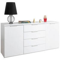KOMODA   170/82/44 cm   bijela visoki sjaj  - bijela/bijela visoki sjaj, Moderno, drvni materijal (170/82/44cm) - Mömax