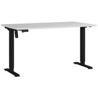 SCHREIBTISCH 140/80/71-119 cm  in Grau, Schwarz  - Schwarz/Grau, MODERN, Holzwerkstoff/Metall (140/80/71-119cm) - Germania