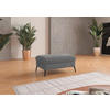 HOCKER Flachgewebe Grau  - Creme/Schwarz, KONVENTIONELL, Textil/Metall (104/47/69cm) - Sit & More