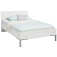 BETT 120/200 cm in Weiß - Weiß/Grau, KONVENTIONELL, Holzwerkstoff/Metall (120/200cm) - Xora