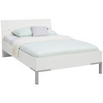 BETT 120/200 cm  in Weiß  - Weiß/Grau, KONVENTIONELL, Holzwerkstoff/Metall (120/200cm) - Xora
