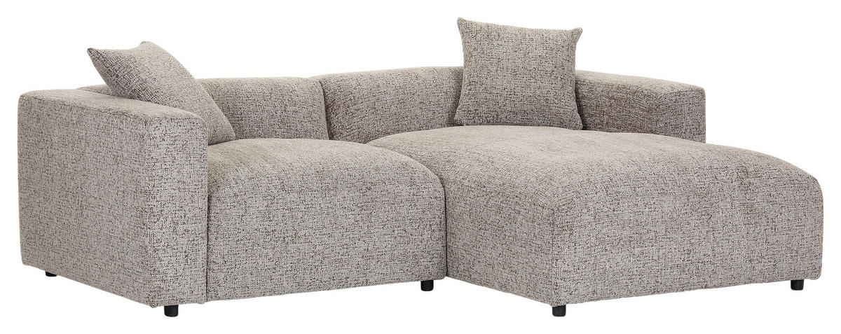 ECKSOFA Braun Chenille  - Creme/Schwarz, MODERN, Kunststoff/Textil (231/178cm) - Carryhome