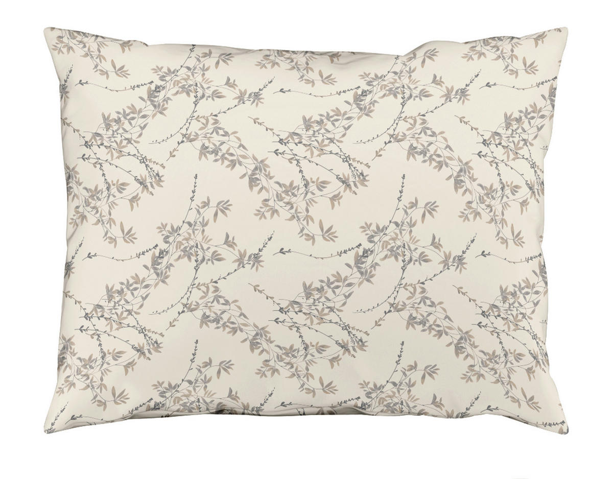 POSTELJNINA DREAM DELUXE 140/200 cm žamet krem barve, svetlo siva  - krem barve/svetlo siva, Konvencionalno, tekstil (140/200cm) - Fleuresse