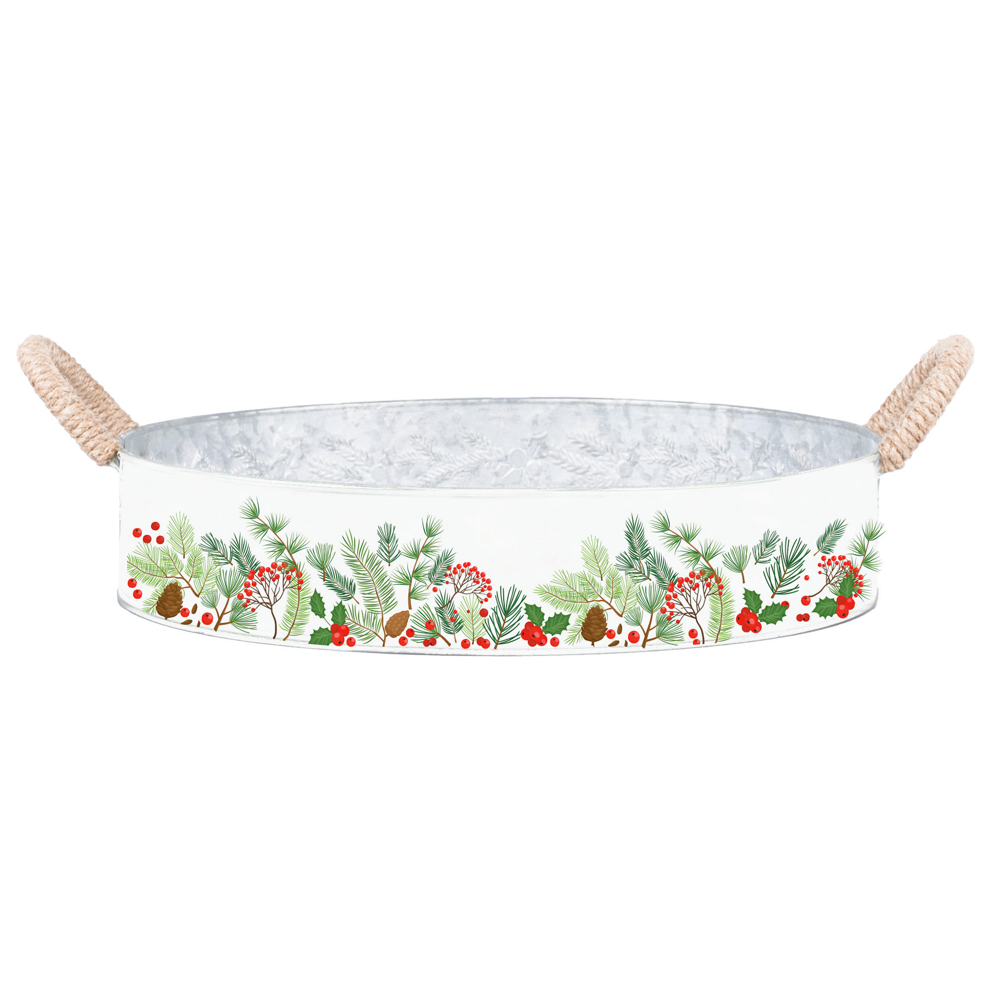 DEKORAČNÍ PODNOS  - bílá, Basics, kov (34/11/29cm)