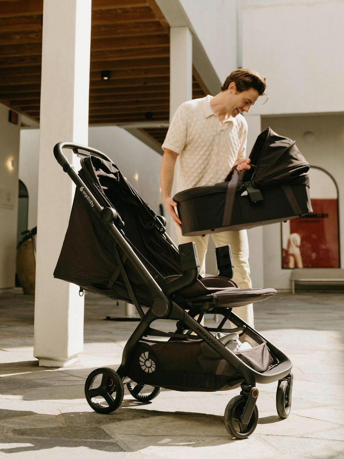 KOŠARA ZA SPAVANJE  METRO 3   - crna, Basics (77/36/57cm) - Ergobaby