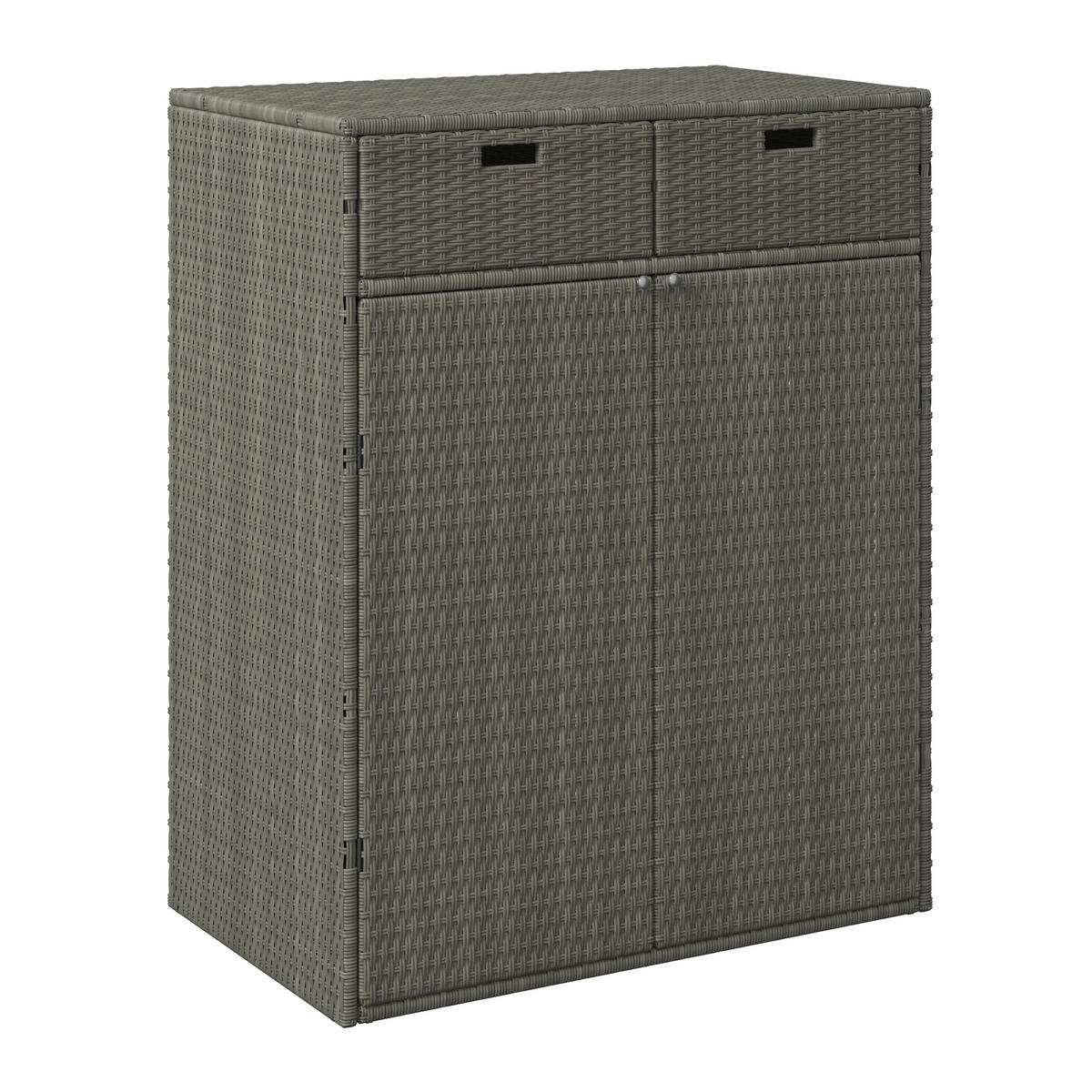 GARTENKOMMODE 55/113/90 cm  - Silberfarben/Grau, MODERN, Kunststoff/Metall (55/113/90cm) - Ambia Garden