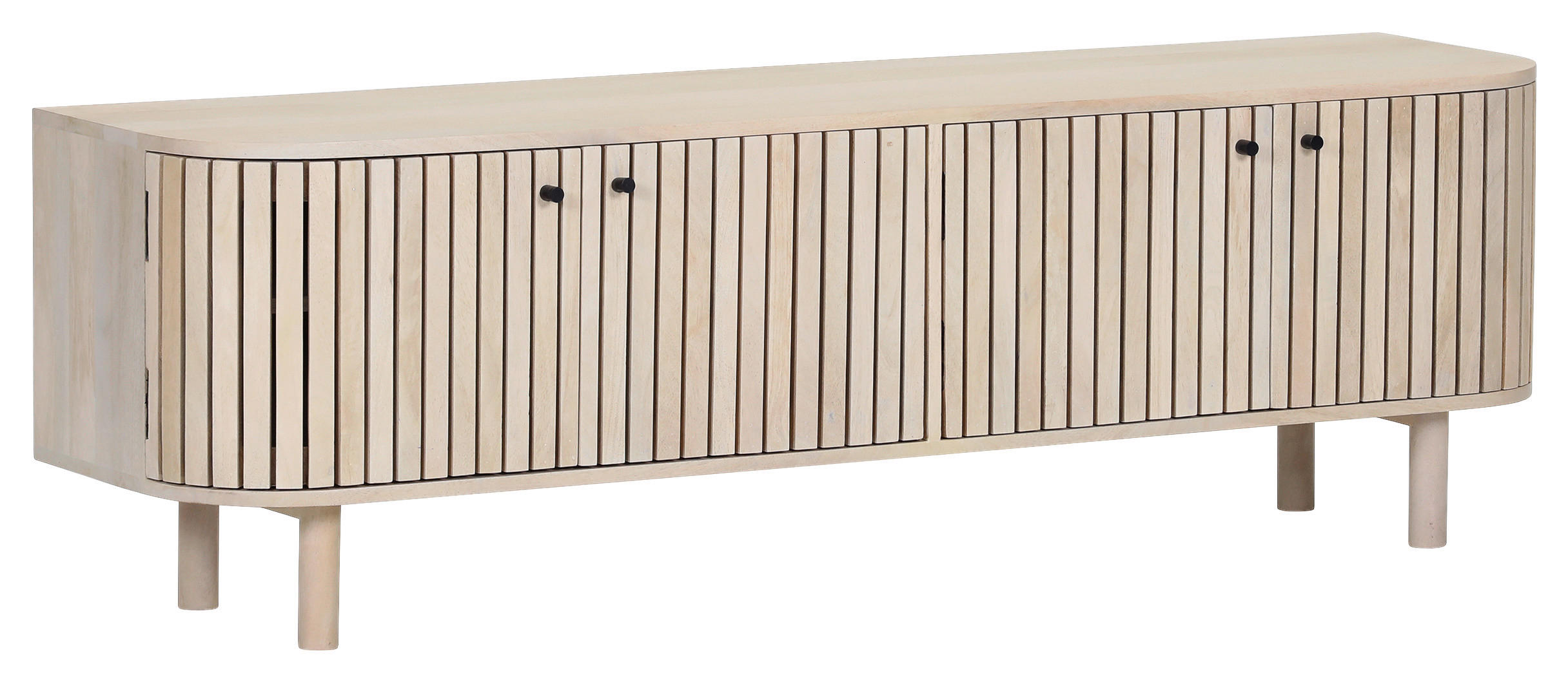 LOWBOARD  in 160/50/47 cm  - Eichefarben/Schwarz, Design, Holz (160/50/47cm) - Landscape