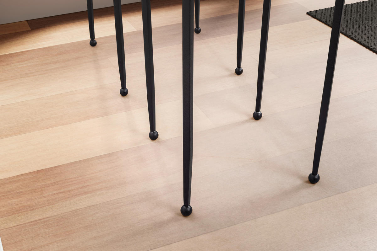 SATZTISCH in Glas  - Blau/Schwarz, Design, Glas/Metall - MID.YOU