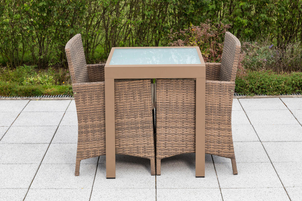 GARTENSET Stahl  - Naturfarben, MODERN, Kunststoff/Metall - Gardenson