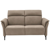 2-SITZER-SOFA Mikrofaser Taupe  - Taupe/Schwarz, Konventionell, Textil/Metall (178/103/95cm) - Dieter Knoll