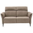 2-SITZER-SOFA  in Mikrofaser Taupe  - Taupe/Schwarz, KONVENTIONELL, Textil/Metall (178/103/95cm) - Dieter Knoll