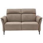 2-SITZER-SOFA  in Mikrofaser Taupe  - Taupe/Schwarz, KONVENTIONELL, Textil/Metall (178/103/95cm) - Dieter Knoll