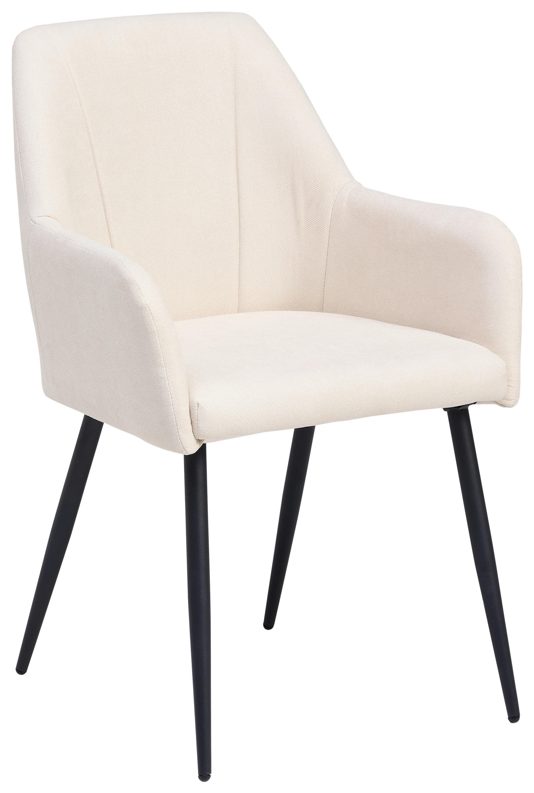 MID.YOU ŽIDLE S PODRUČKAMI, železo, tkaná látka, černá, béžová