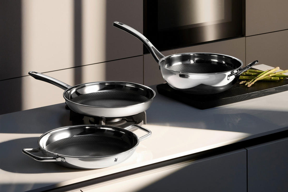 BRATPFANNE Profi Resist 28 cm  - Edelstahlfarben/Schwarz, Basics, Metall (28cm) - WMF