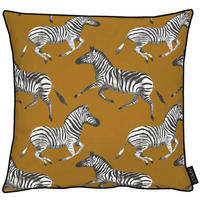 KISSENHÜLLE 46/46 cm  - Gelb/Schwarz, KONVENTIONELL, Textil (46/46cm) - Ambiente