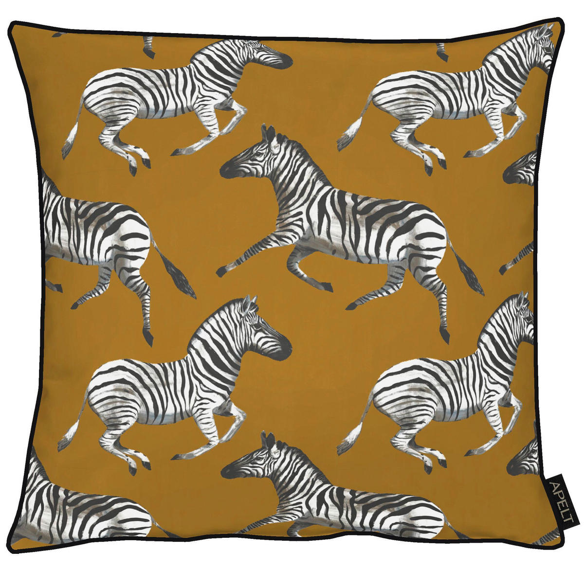 KISSENHÜLLE 46/46 cm  - Gelb/Schwarz, KONVENTIONELL, Textil (46/46cm) - Ambiente