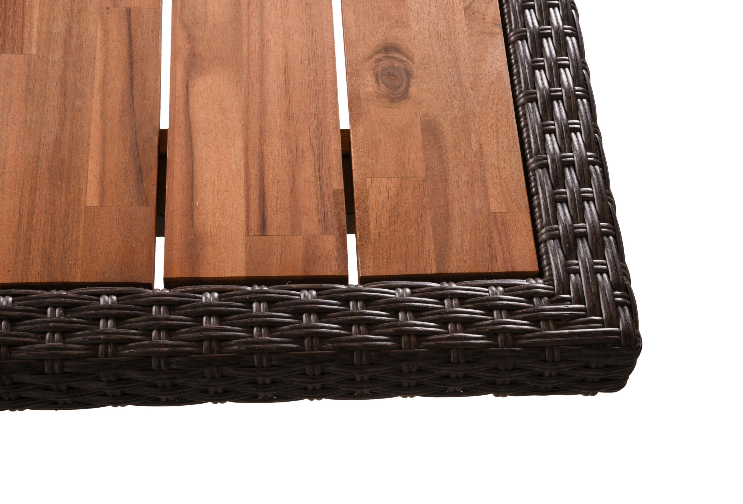 GARTENTISCH 220/100/75 cm  - Schwarz/Braun, Basics, Holz/Kunststoff (220/100/75cm) - Gardenson